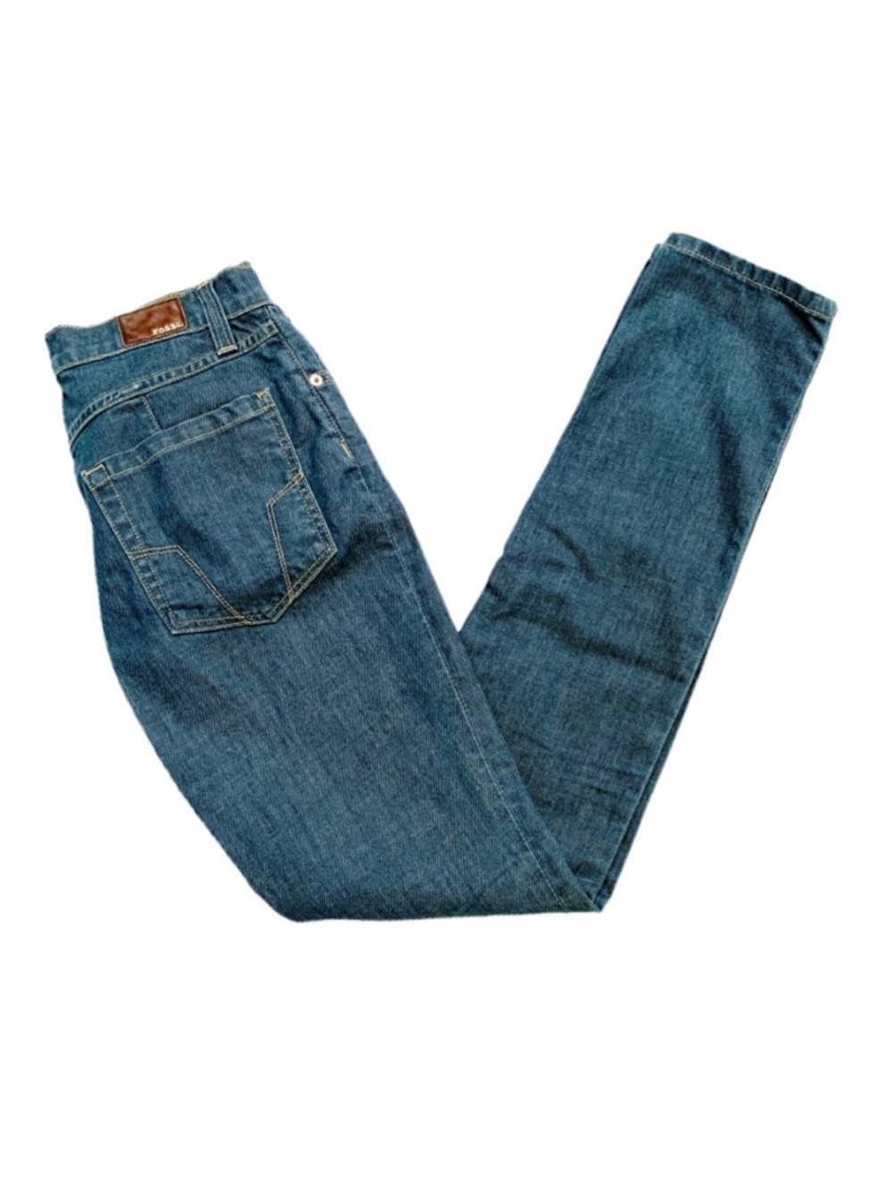 Fossil Skinny Straight Leg Steel Blue Jeans Size 27 EUC